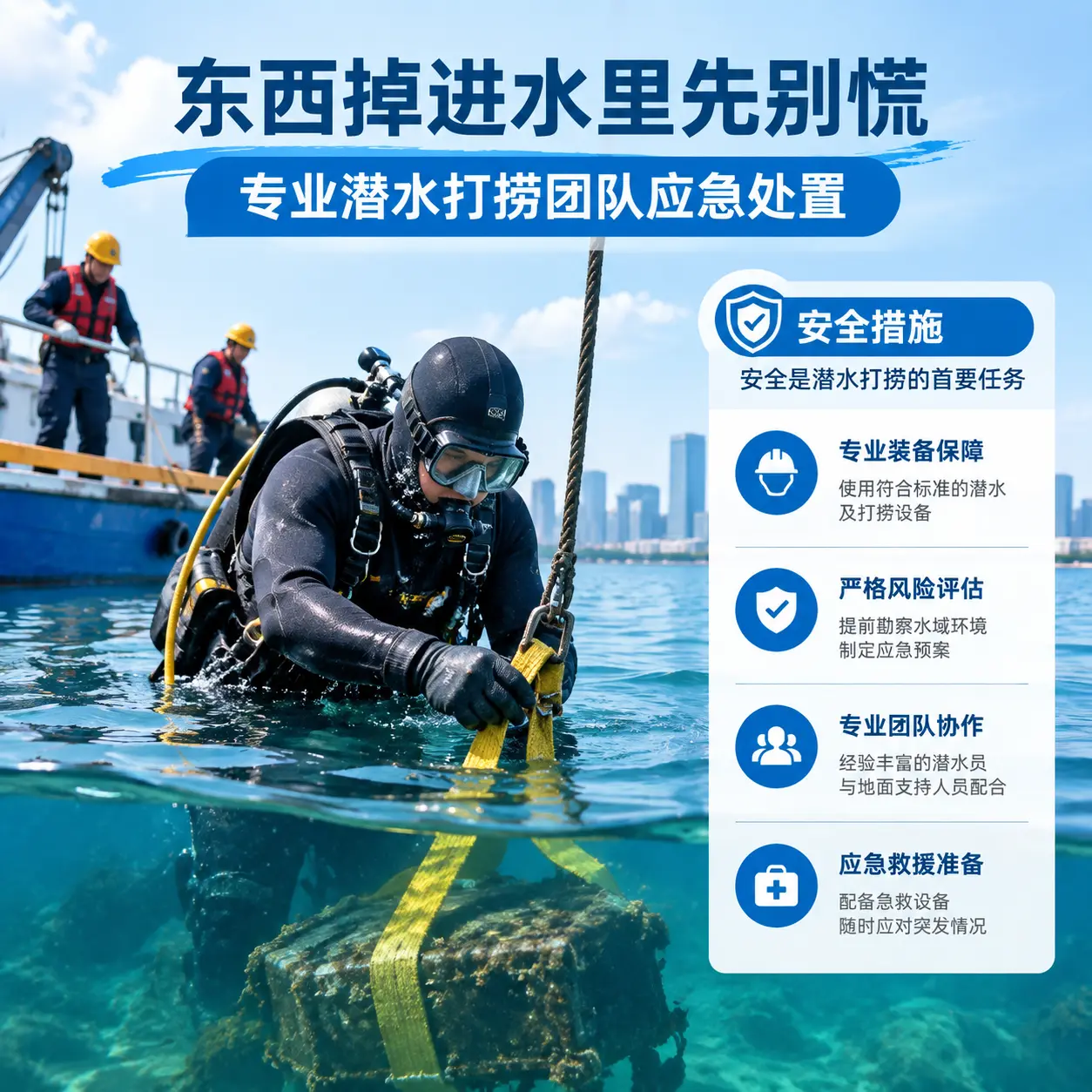 铁西东西掉进水里先别慌,专业潜水打捞团队应急处置